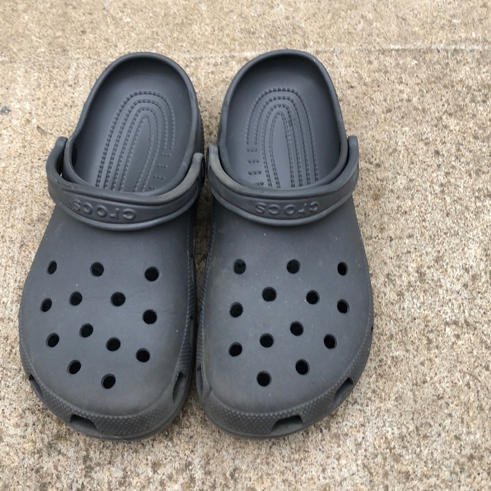 Grey crocs